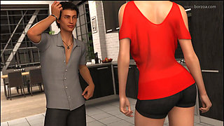 Quick sex in the bathroom while stepmom is eating her dinner. Become a Rockstar, Selina part 3