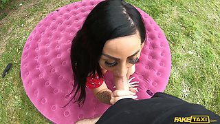 Lewd cougar hot outdoor porn video