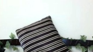 Small titted brunette teen fingering on the bed