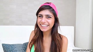 Bangbros - Asante Stone buries his big black cock in Mia Khalifa's narrow arab snatch