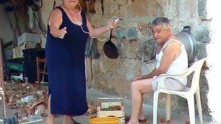 BBW italian Grandma Calls Grandpa to fuck