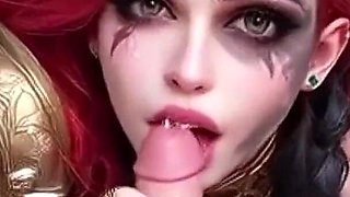 Illuxxxtrandy Horny Redhead Fucks Massive Monster Cock, Intense Hardcore Sex, Hot Ass Swallowing Cum