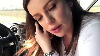 Babe's First Blowjob in a Car with a Happy Ending