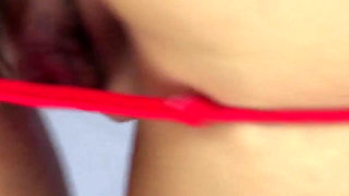 Anabelle Pync - Panty Ninja Red Micro Thong Teasing
