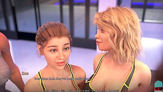 PC game featuring big boobs in a visual novel style