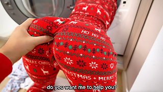 the best Christmas gift is: step sister stuck in a washing machine!