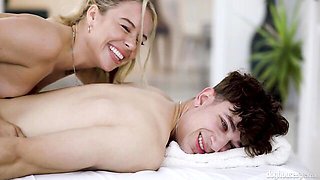 Sexy tattooed blonde Summer Vixen penetrated from behind by big cock