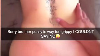 This horny cheating slut get recorded on snapchat