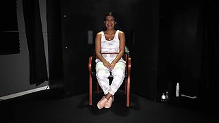Backstage video with Latina pornstar Maya Farrell sitting