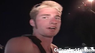 Sexy slut does the splits on cock as she fucks