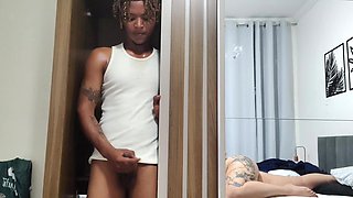 My Stepson's Friend Hiding in the Closet - Stepmother Taught the Innocent Boy to Fuck