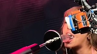 Blonde tight pussy babe solo toy fun in glamour masturbation