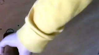 Korean Amateur Sucks Cock in Bathroom Gloryhole