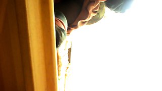 Amateur coeds voyeur fucking in public place