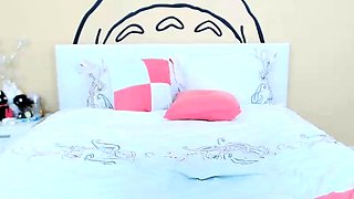 Amateur brunette teen does toy anal on her webcam