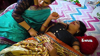 Desi Two Bhabhi Hardcore Masti with Debar Full Movie (threesome )