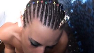 French Amateur Sucks in the Shower