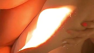 Wife Lena Squirts on Sex Machine - Amateur Masturbation Squirting Orgasms