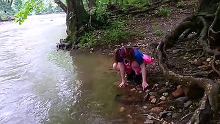 Kaley: Upskirt at River