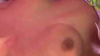 Hot brunette loves getting fucked on her bed