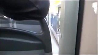 Stranger blowjob in bus