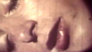 Retro bitch gets fucked and facialed by a horny black dude