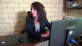 French Mature Secretary Gets Anal Pounded & Fisted in Her Office by Her Boss