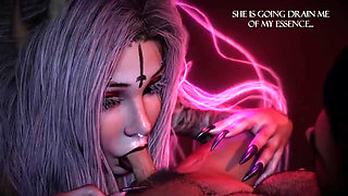 Succubus Chambers 2 - Demon girls drain the balls of humans to create demon spawn - Hentai City