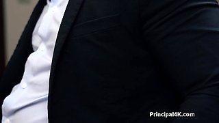 Mrs Bella welcomes the principals fat dick inside