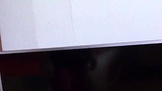 Pierced brunette babe sucks and fucks a guy's hard rod