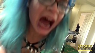 Uk subslut pounded hard and fed with nasty maledoms jizz