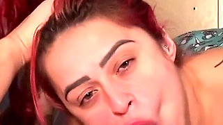 Oral Hardcore in the Bedroom - Camila Goes to the Edge and Swallows Without Shame