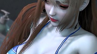 3D Hot Cosplay Model Teasing the Old Dick to Fuck Her Pussy in the Bathroom