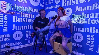 Andrea Pardo cums 5 times! in a row on the sex machine at Juan Bustos Podcast