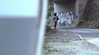 Samanta takes a bait and gets dicked down in public POV