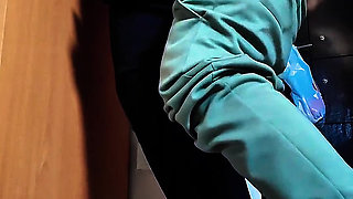 A manager fucks his veiled assistant at work