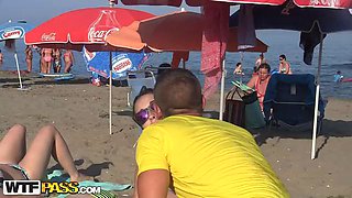 Hot rel adult sex video with a sexy beach babe