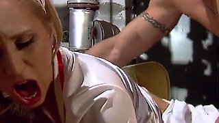 Blonde anal nurse - Hard anal