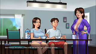 Stepsister having RISKY sex in the kitchen fast