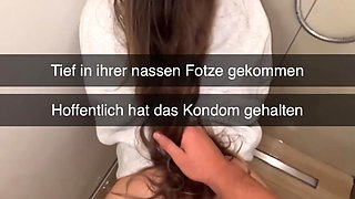 I fucked my German girlfriend from behind in a public toilet