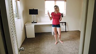 POV reality video of pornstar wife Cory Chase next to a pool