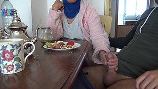 Arab Mature Is Seduced by Her Stepson to Touch His Big Dick