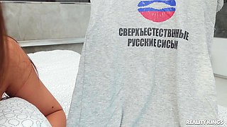 Seductive Russian babe breathtaking sex video