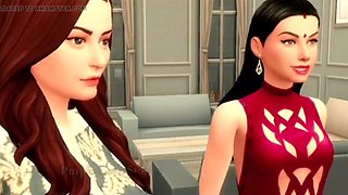 Young Indian girl gets down with her aunty in the kitchen