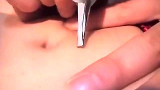 Japanese belly button play sleeping