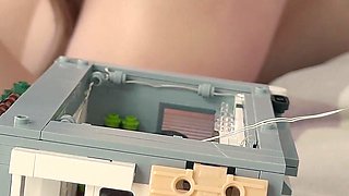 Hot Wife Folds Blocks Naked