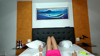 Face Sitting - BBW Dominates Petite Slave