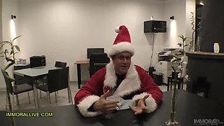 Chloe Lamour Huge Tits & Big Clit - Christmas Elf Fucks Hard and Cums Twice POV