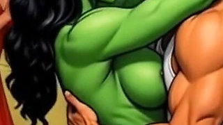 Slutty She-hulk Public Nudity. Cartoon