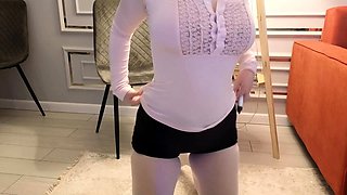 Naughty Asian milf Julia solo masturbation close up